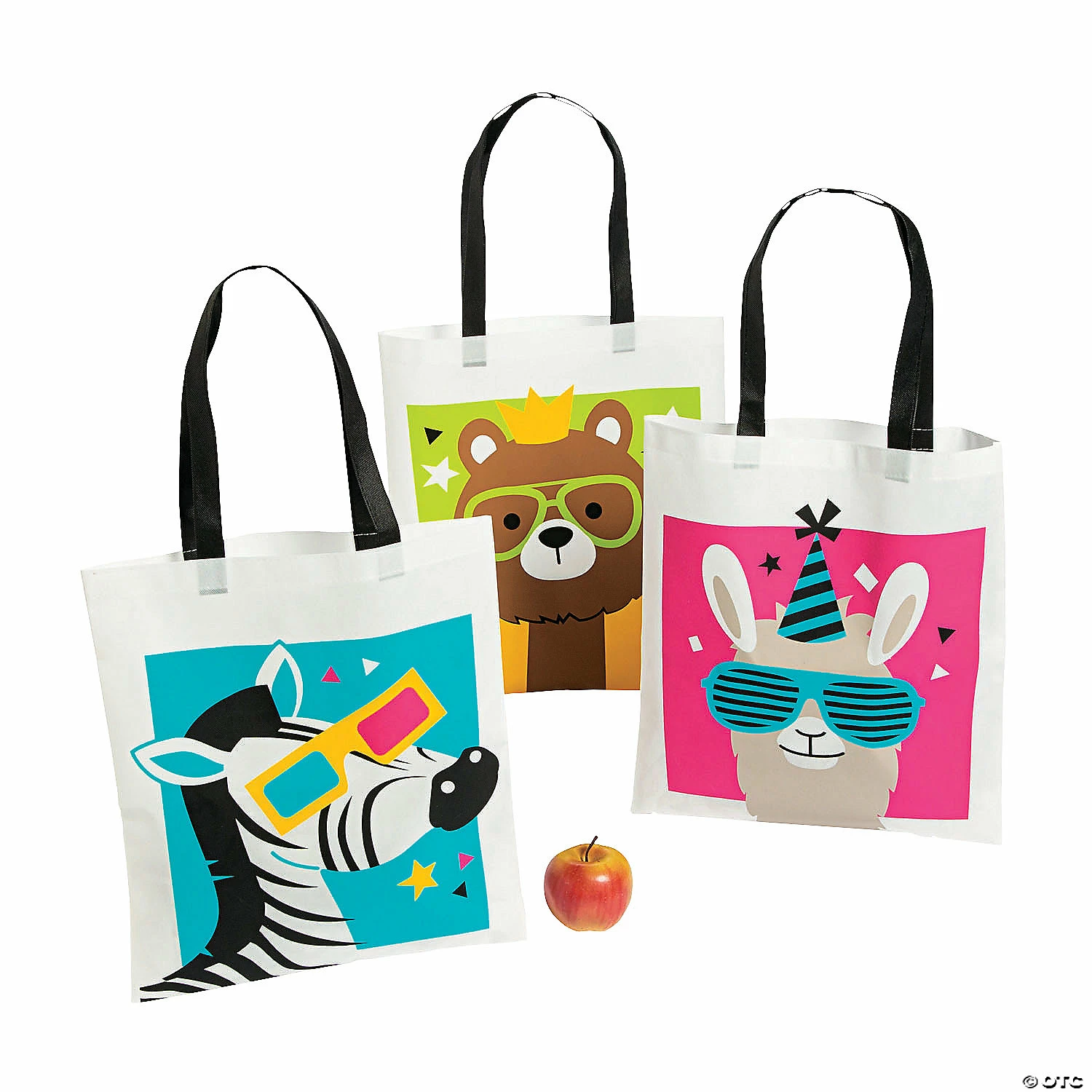 Outlet π 15" x 17" Large Party Animal Nonwoven Tote Bags - 12 Pc. 𧨠- Image 3