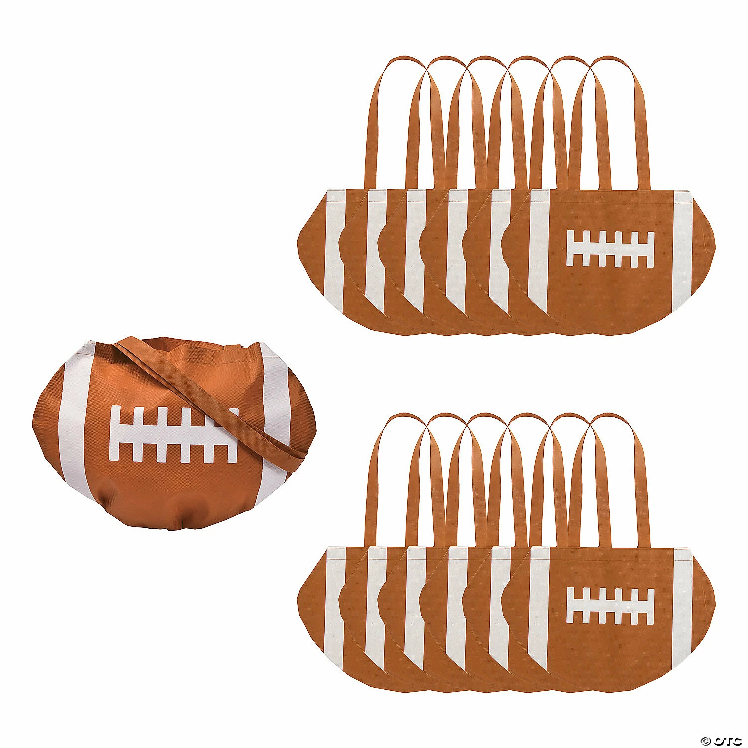 Budget π 17" x 15" Large Nonwoven Football Tote Bags - 12 Pc. π