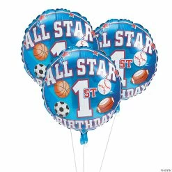 Discount 🥰 1st 🥳 Birthday All Star 18" Mylar Balloons - 3 Pc. 👏
