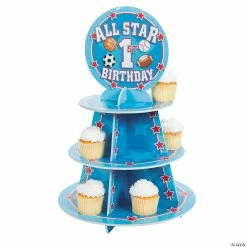 Coupon 💯 1st 🥳 Birthday “All Star” Cupcake Stand 🤩