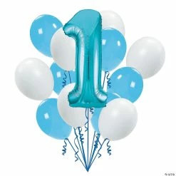 Deals 🥰 1st 🎂 Birthday Blue Balloon Bouquet - 26 Pc. ⭐