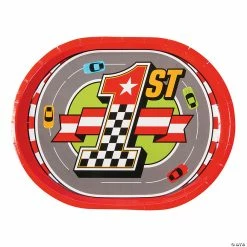 Discount 🔥 1st 🎂 Birthday Race Car Paper Dinner Plates - 8 Ct. 😀