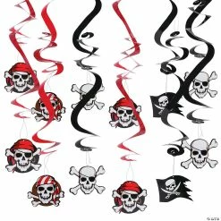 Deals ❤️ 27" Pirate Hanging Swirl Decorations - 12 Pc. 💯