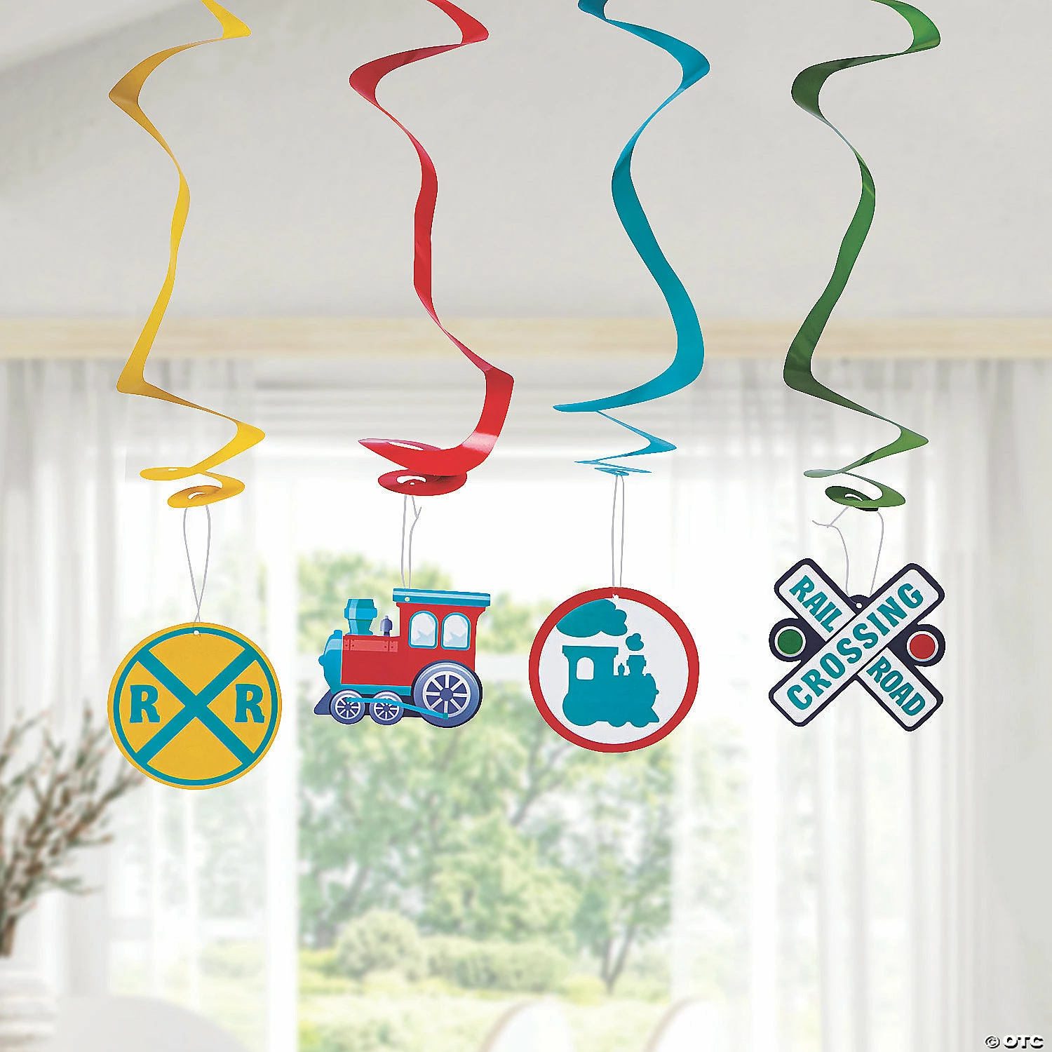 Best deal π 27" Train Hanging Swirls - 12 Pc. π - Image 3