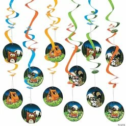 Best Pirce ✨ 29" Camp Adventure Hanging Swirl Decorations - 12 Pc. 🧨