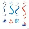 Best Sale 😍 30" Little Sailor Hanging Swirl Decorations - 12 Pc. 🧨