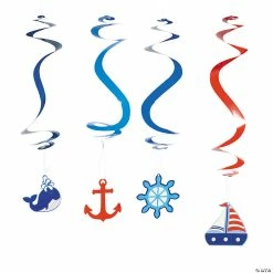 Best Sale 😍 30" Little Sailor Hanging Swirl Decorations - 12 Pc. 🧨