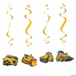 Best reviews of 🌟 35" Construction Hanging Paper Swirl Decorations - 12 Pc. 🤩