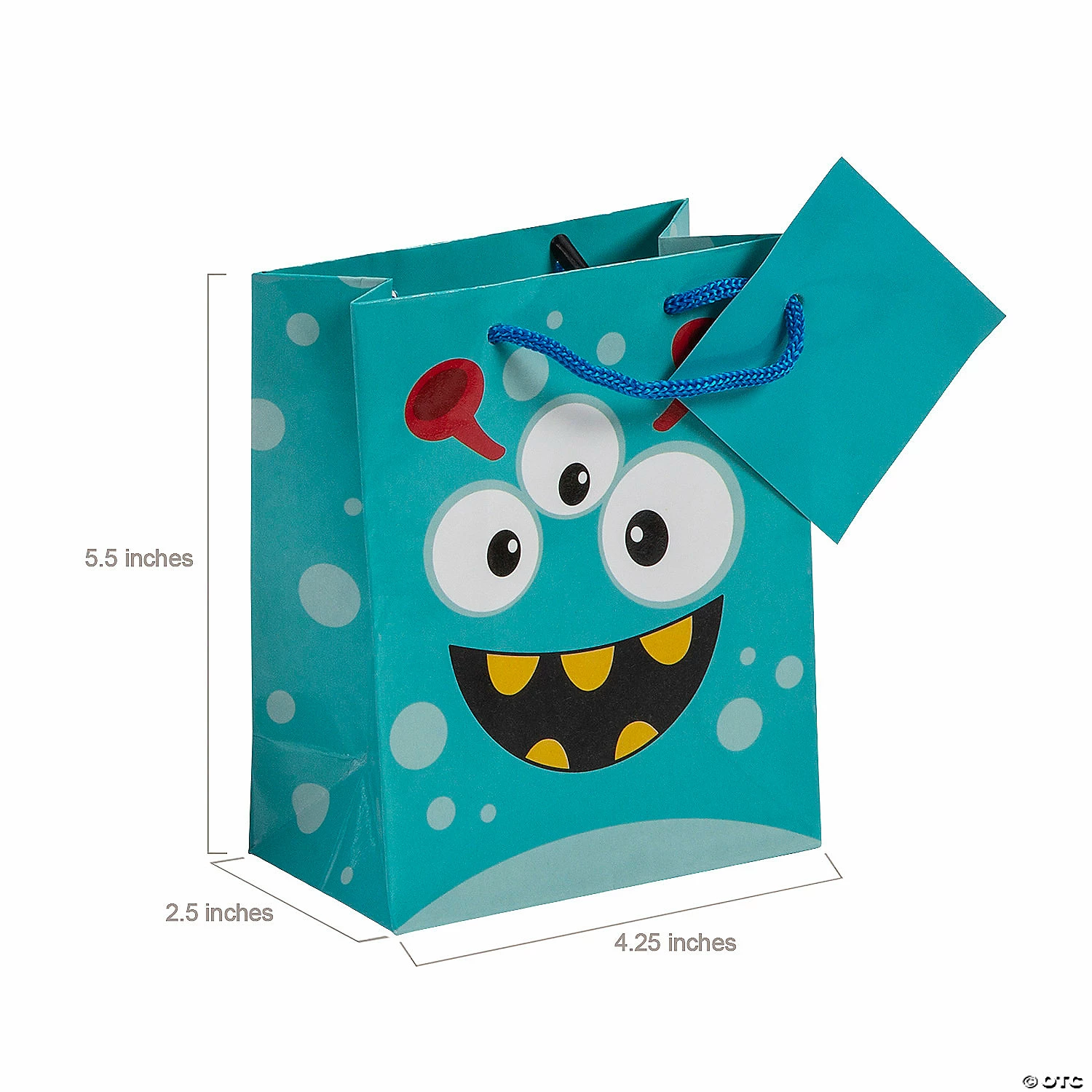 Coupon 👍 4 1/4" x 5 1/2" Small Monster Paper Gift Bags with Tags - 12 Pc. 👍 - Image 2