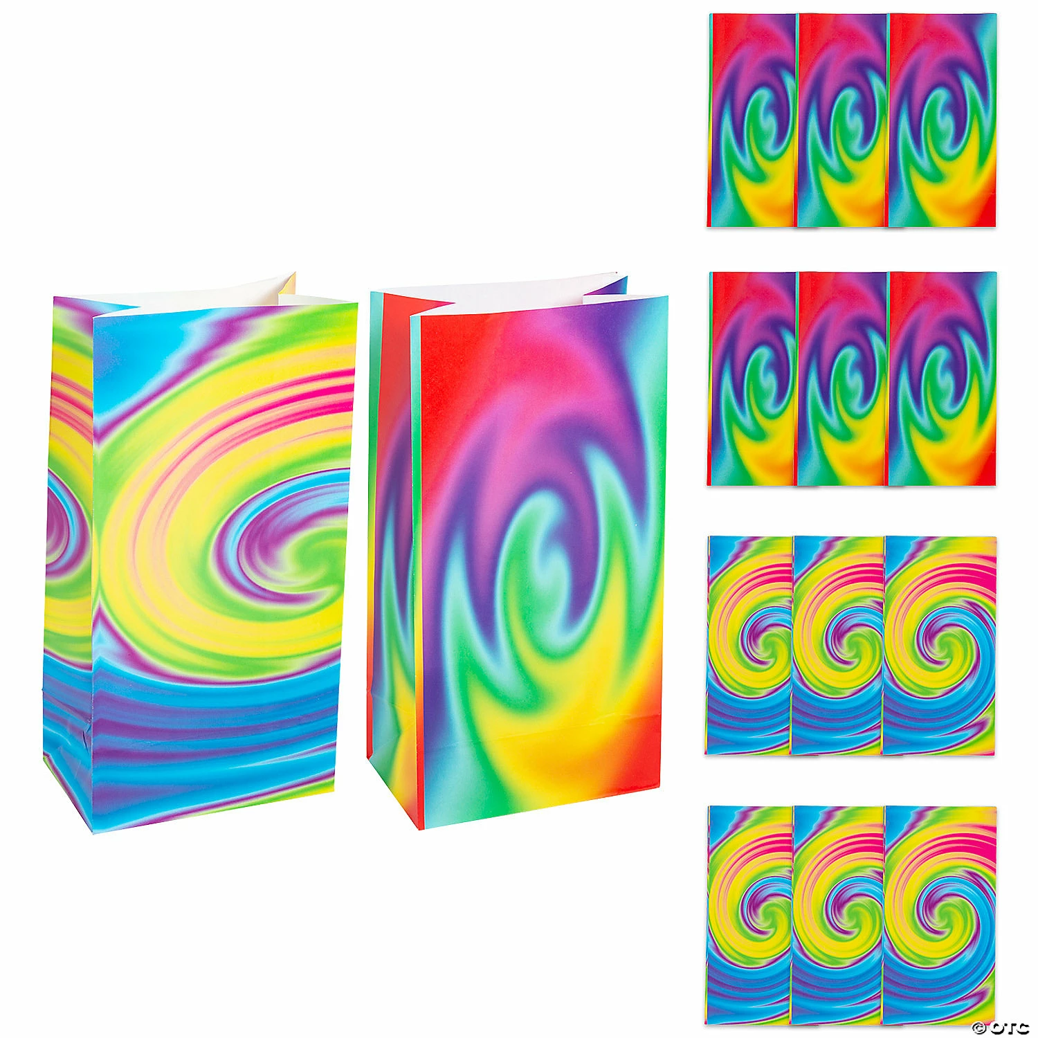 Brand new π 5 1/4" x 10" Tie-Dyed Treat Bags - 12 Pc. β¨