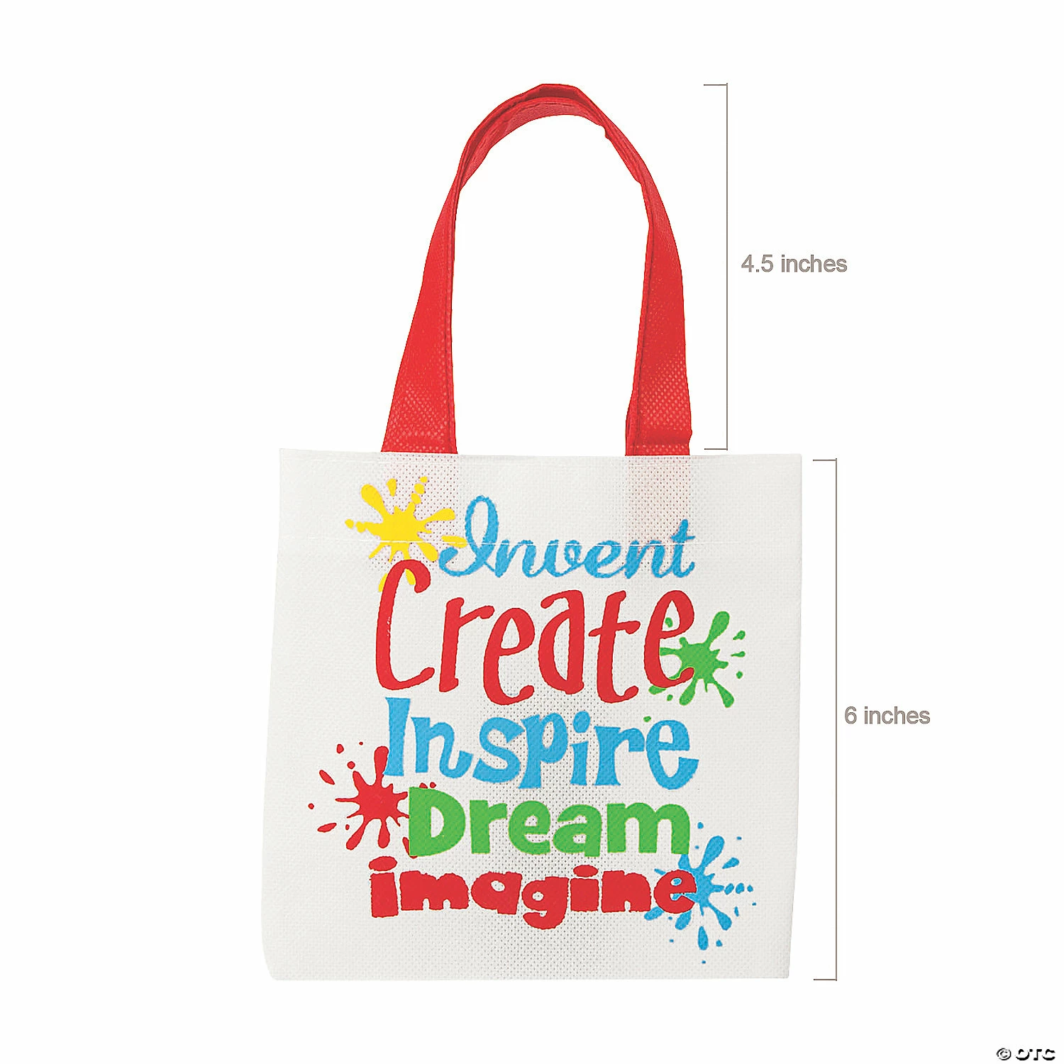 Budget π 6" x 6" Mini Nonwoven Little Artist Tote Bags - 12 Pc. π€© - Image 2