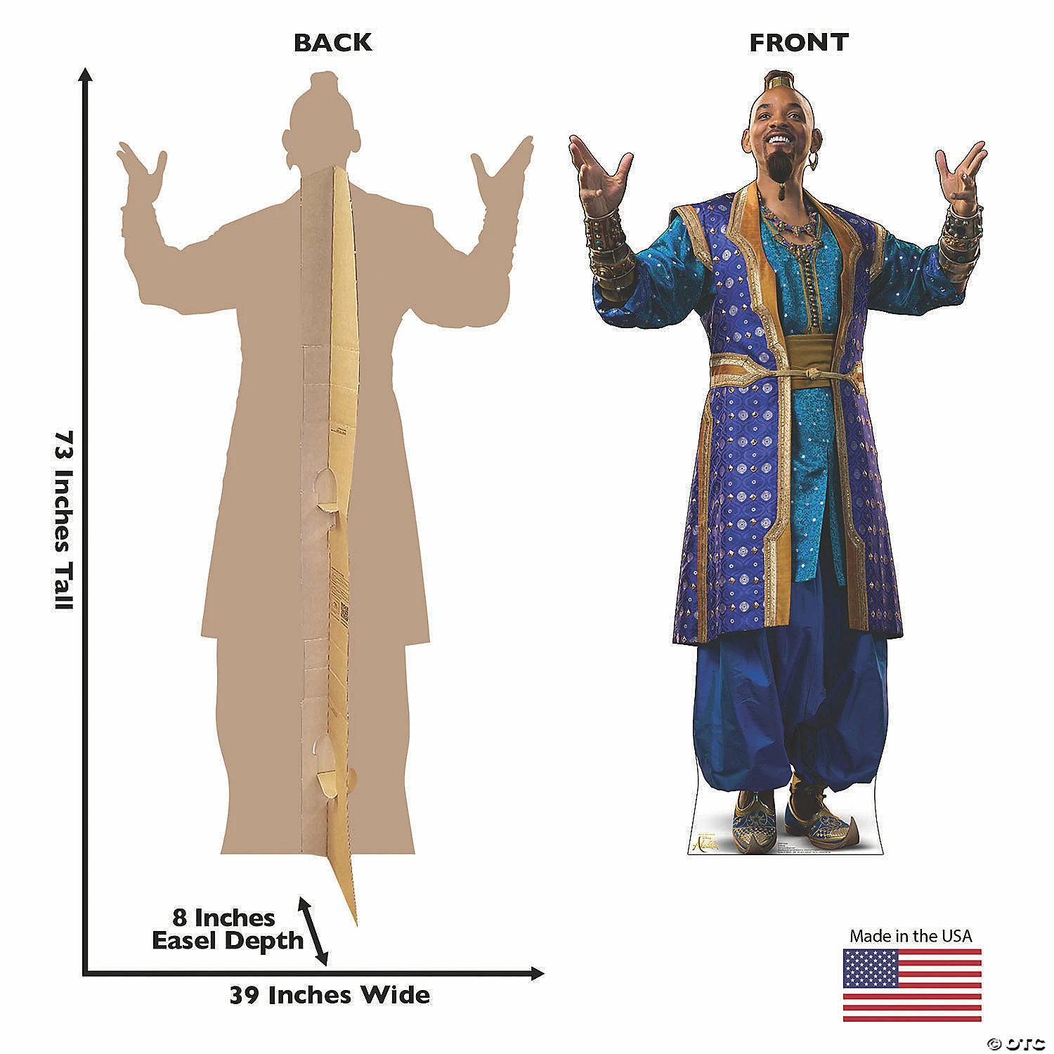 Flash Sale 😍 Aladdin™ Live Action Genie Life-Size Cardboard Stand-Up ✨ - Image 3