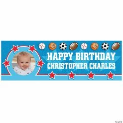 Flash Sale ❤️ All-Star Sports 🎂 Birthday Photo Custom Banner 👍