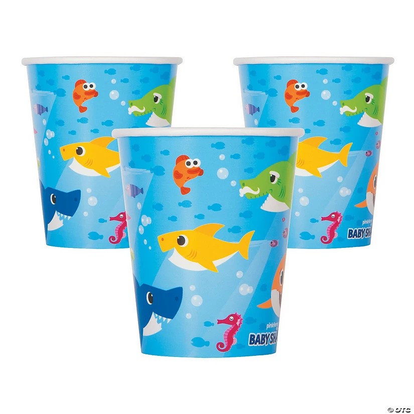 Best reviews of π Baby Shark, Grandpa Shark & Daddy Shark Paper Cups - 8 Pc. π₯
