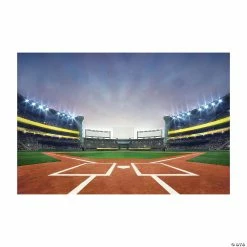 Budget ⭐ Baseball Field Backdrop - 2 Pc. 😉