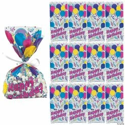 Outlet ๐ Birthday Balloon Cellophane Bags - 12 Pc. โ
