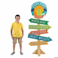 Outlet ✔️ Birthday Surf’s Up Directional Sign Cardboard Stand-Up 👍