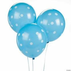 Deals 🎁 Blue Polka Dot 11" Latex Balloons ⭐