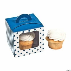 Best Sale 🔥 Polka Dot Cupcake Box with Handle - 12 Pc. 😍