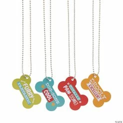 Coupon 🎉 Bone-Shaped 🦮 Dog Tag Necklaces - 12 Pc. ✨