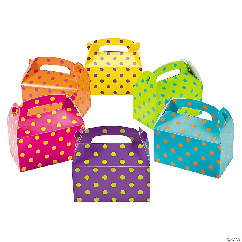 Best deal π Bright Polka Dot Favor Boxes - 12 Pc. π₯°