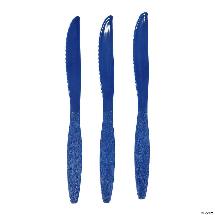New β€οΈ Bulk Solid Color Plastic Knives - 50 Ct. π