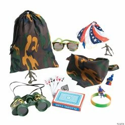 Cheap 👏 Camouflage Army Pre-Filled Drawstring Goody Bags for 8 ⌛