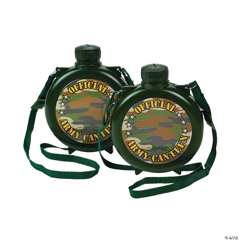 Deals π Camouflage Plastic Canteens - 12 Pc. π§¨
