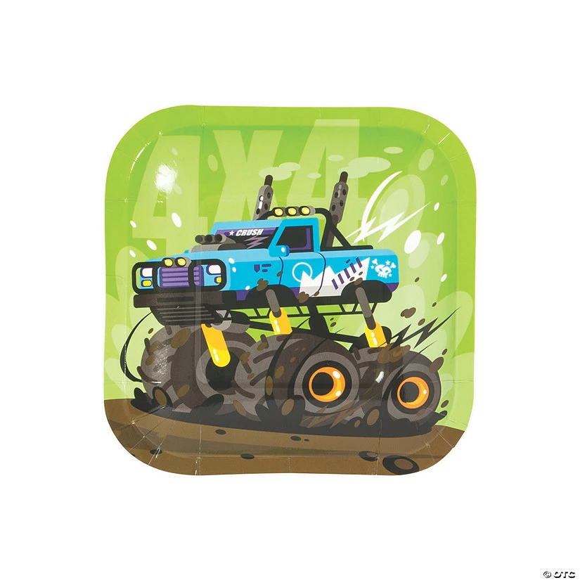 Cheapest π― Cars & Trucks Square Paper Dessert Plates - 8 Ct. π