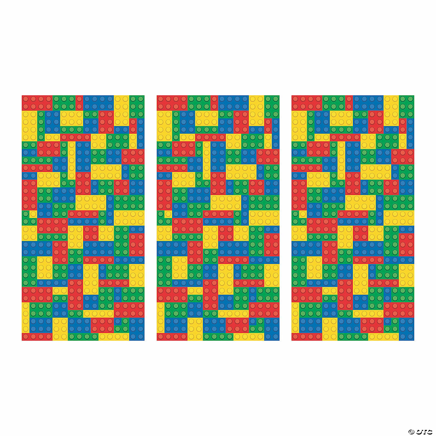 Cheapest π Color Brick Party Backdrop - 3 Pc. π - Image 2
