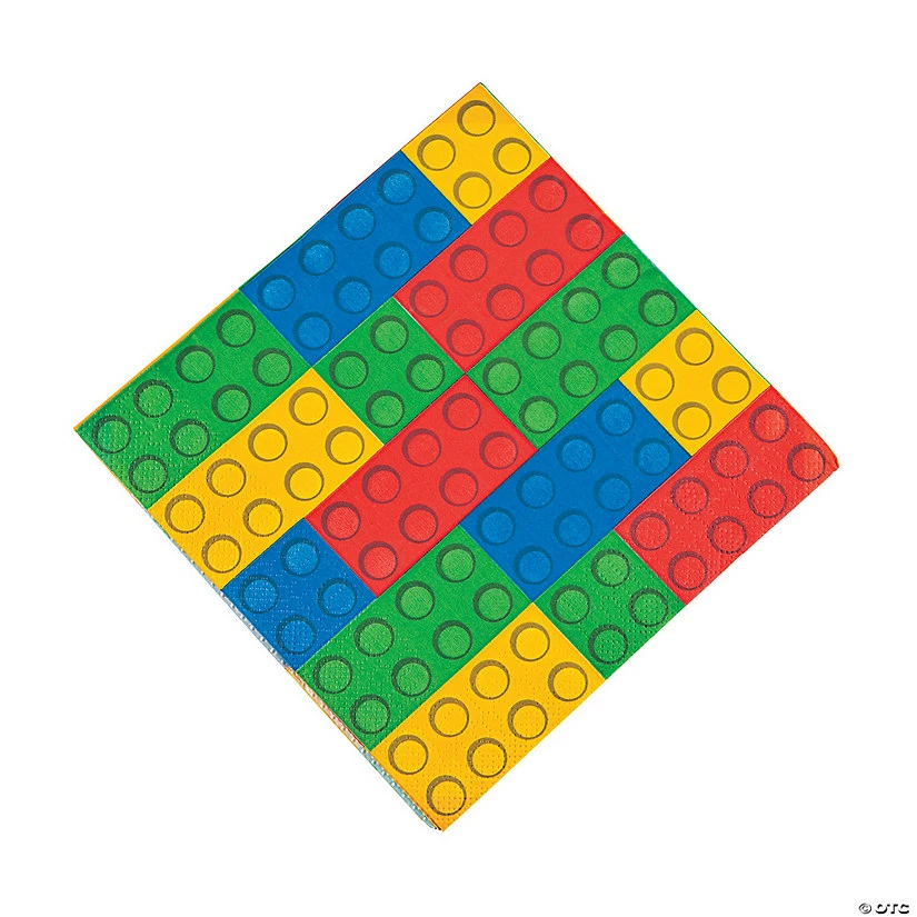 Budget π Color Brick Party Luncheon Napkins - 16 Pc. β€οΈ