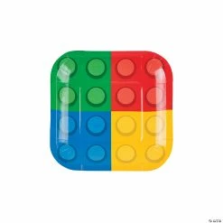 Brand new 🌟 Color Brick Party Square Paper Dessert Plates - 8 Ct. ❤️