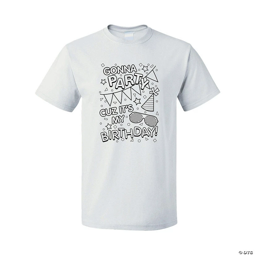 Coupon ⭐ Color Your Own Gonna Party 🥳 Birthday Party Youth T-Shirt 🥰