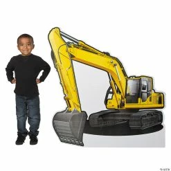 Budget 🎉 Construction Excavator Cardboard Stand-Up 🔔
