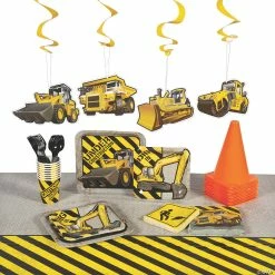 New 🌟 Construction Tableware Kit for 8 Guests 🤩