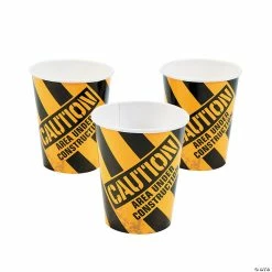 Cheapest ⌛ Construction Zone Caution Stripes Paper Cups - 8 Pc. 💯