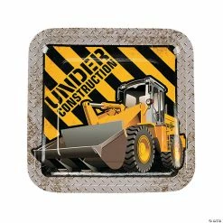 Budget 😉 Construction Zone Paper Dinner Plates - 8 Ct. ⌛