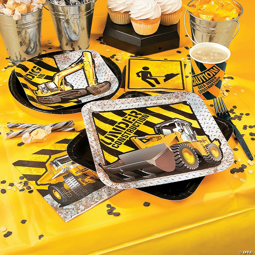Buy ๐งจ Construction Zone Tableware Kit for 8 Guests ๐