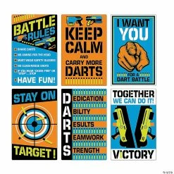 Wholesale โ Dart Battle Party Wall Cutouts - 6 Pc. ๐ฏ