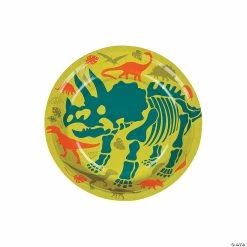 Promo 💯 Dino Dig Triceratops Dinosaur Paper Dessert Plates - 8 Ct. 🥰