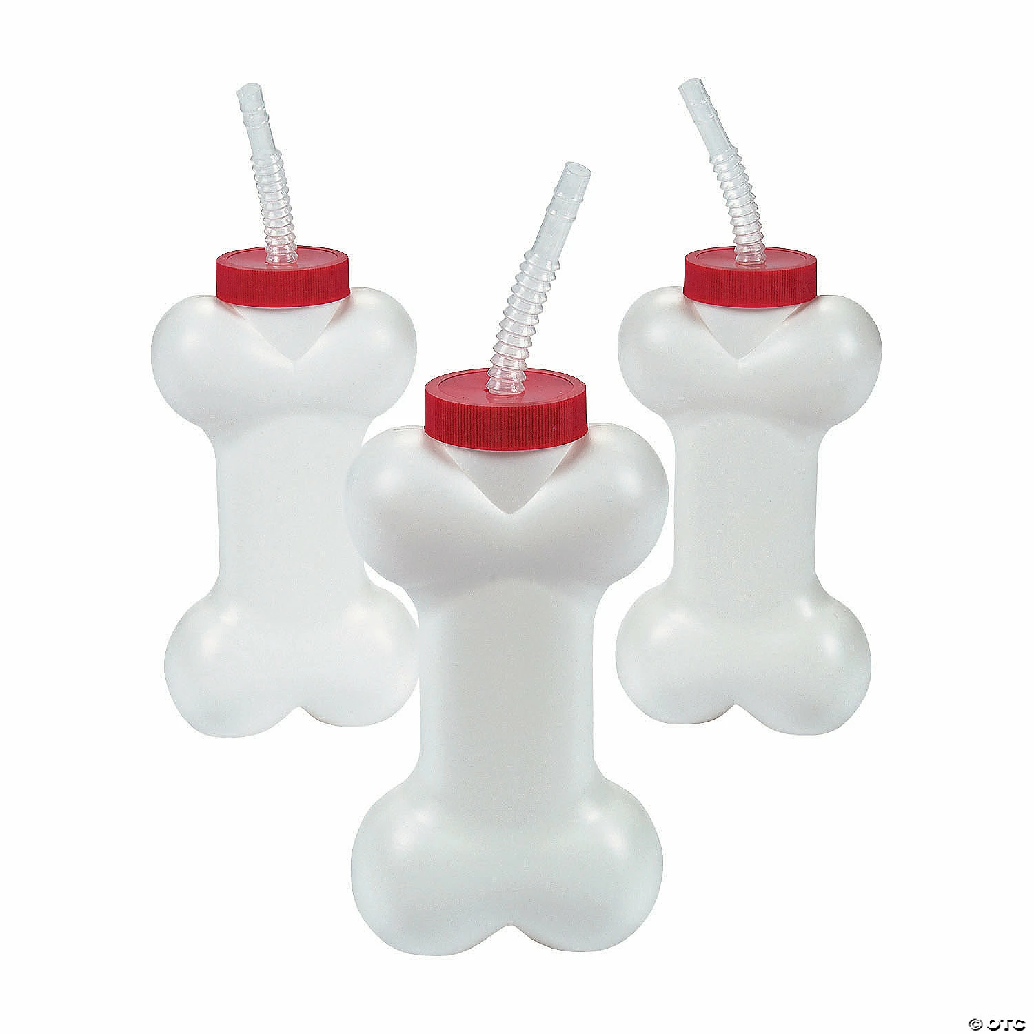 Budget π₯ Dog Bone Cups with Straws - 12 Ct. β