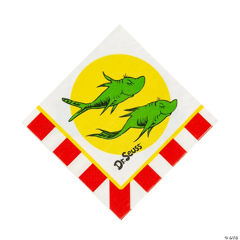 Flash Sale π Dr. Seussβ’ π Birthday Two Fish Luncheon Napkins - 16 Pc. π