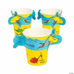 Best Pirce ⭐ Dr. Seuss™ One Fish Two Fish 🎂 Birthday Paper Cups - 8 Pc. 🥰