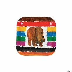 Hot Sale 🌟 Eric Carle’s Brown Bear, Brown Bear, What Do You See? Square Paper Dessert Plates - 8 Ct. ✔️