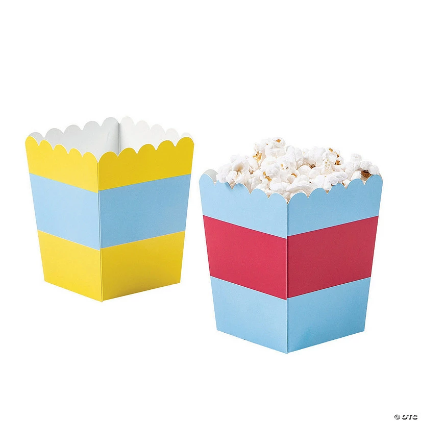 Wholesale π Fun Colors Popcorn Boxes - 12 Pc. π