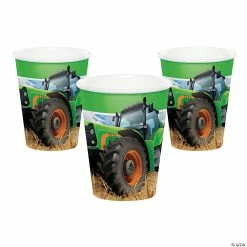 Brand new ✨ Green Tractor Party Paper Cups - 8 Pc. ✨