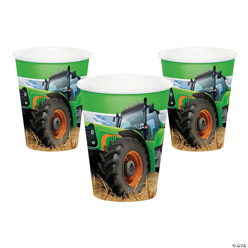 Brand new β¨ Green Tractor Party Paper Cups - 8 Pc. β¨