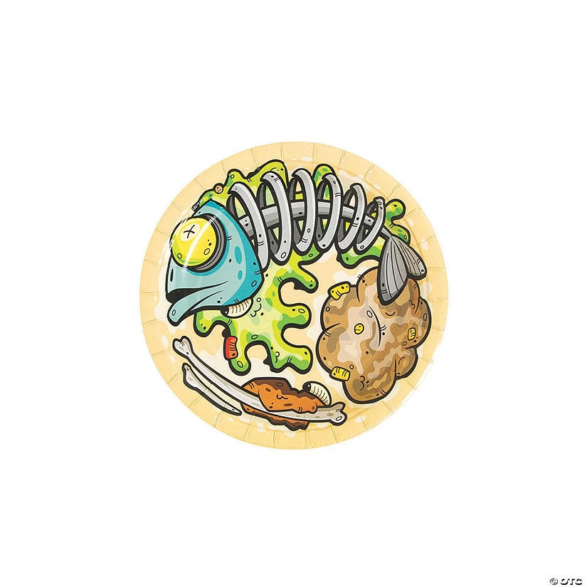 Cheap π Gross Slime Decaying Fish Paper Dessert Plates - 8 Ct. π§¨