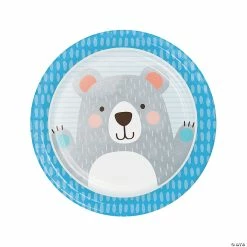 Cheap 🌟 Happy Bear Round Paper Dinner Plates - 8 Ct. 🔥