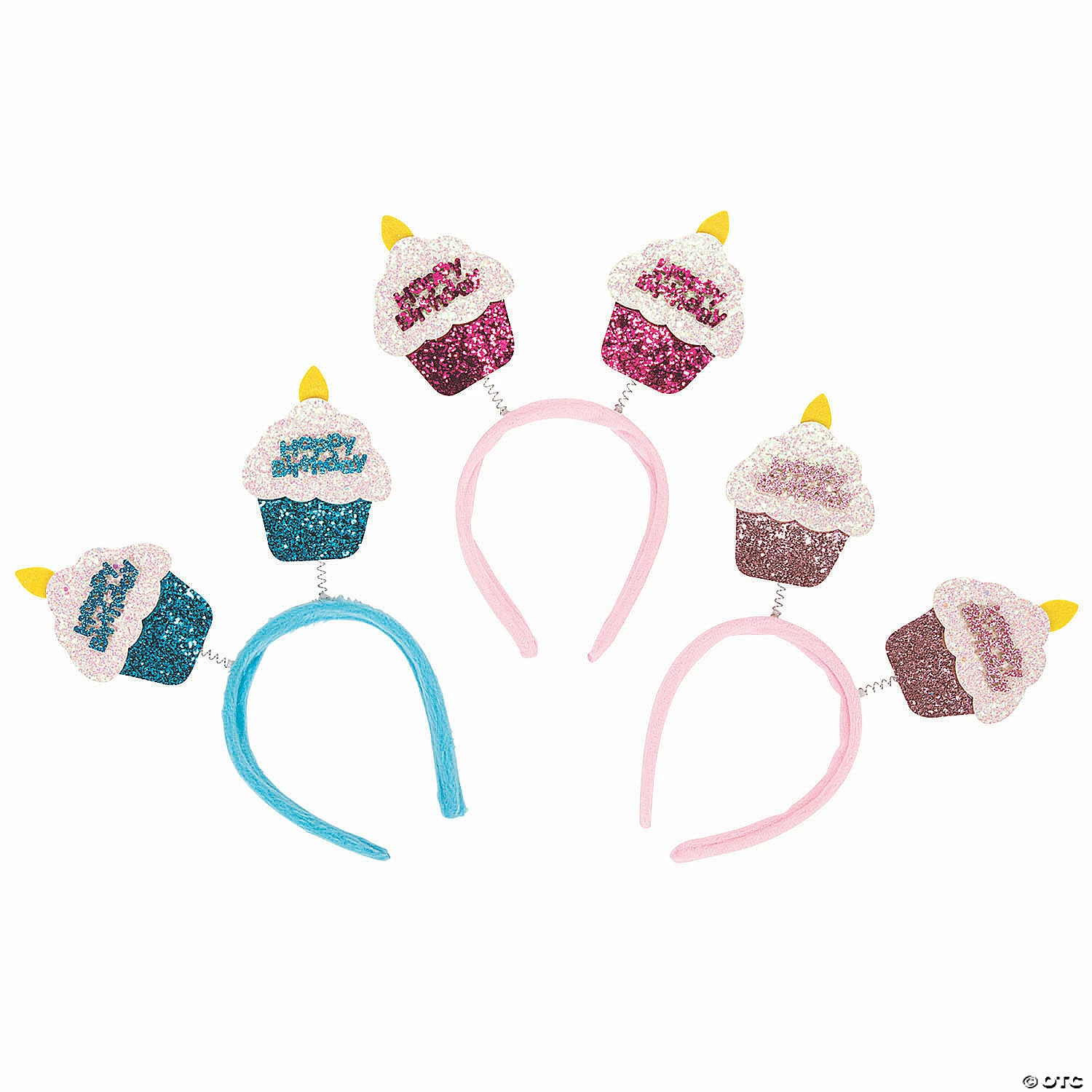 Wholesale π Happy π Birthday Cupcake Head Boppers - 6 Pc. π
